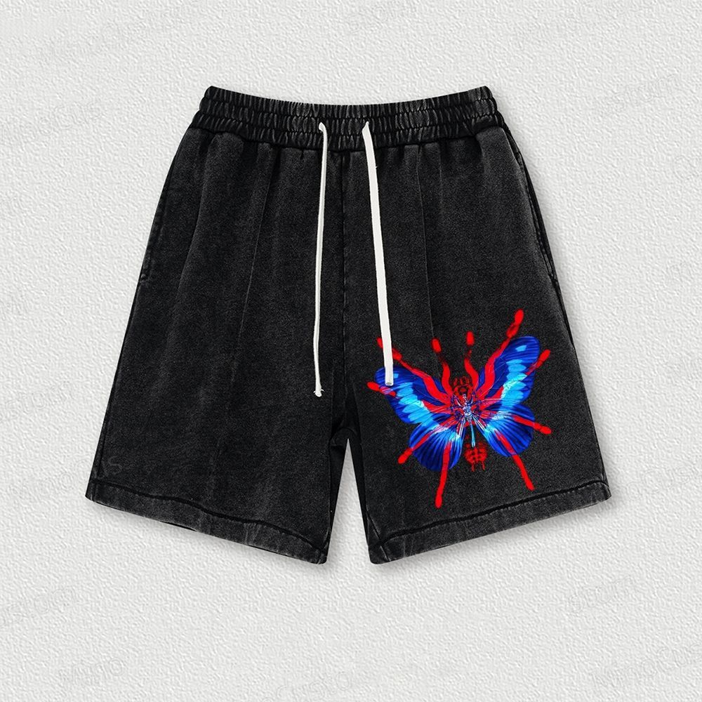Butterfly Washed Vintage Shorts