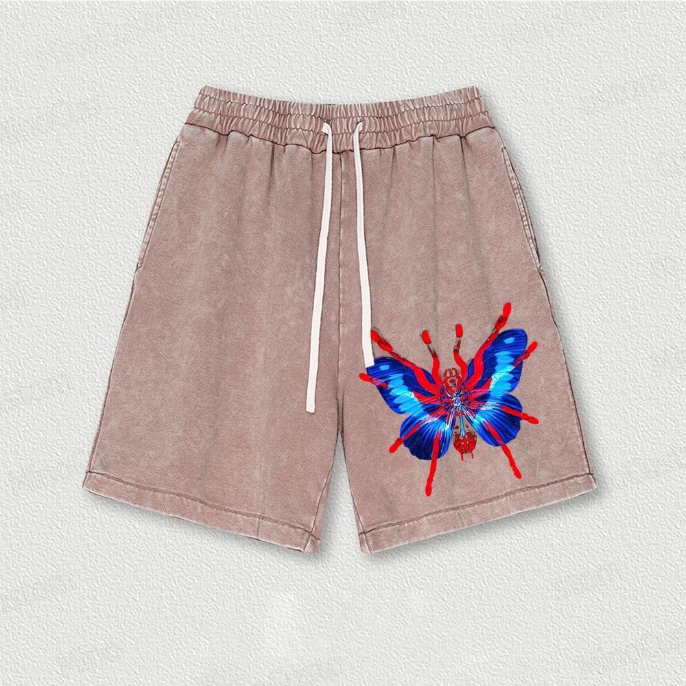 Butterfly Washed Vintage Shorts