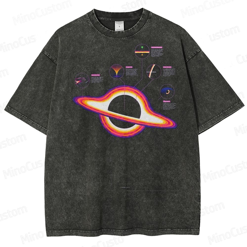 Washed Black Holes Science Graphic T-Shirt