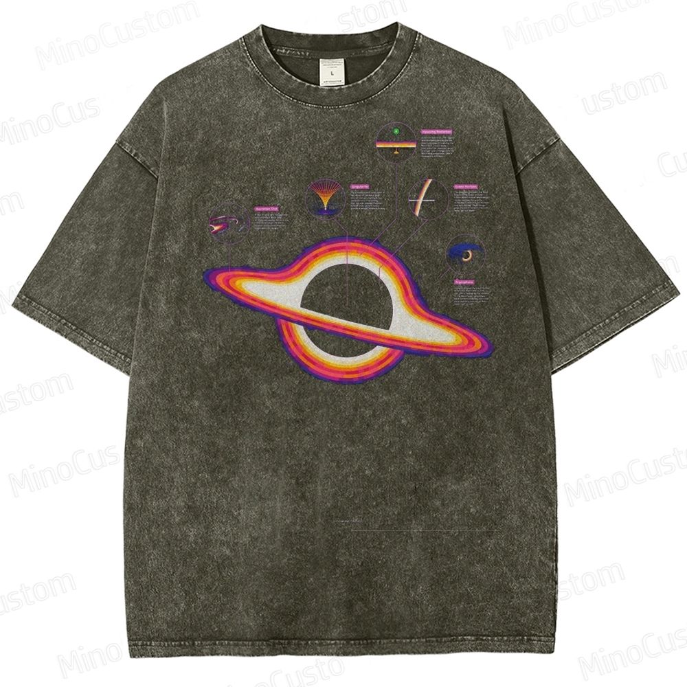 Washed Black Holes Science Graphic T-Shirt