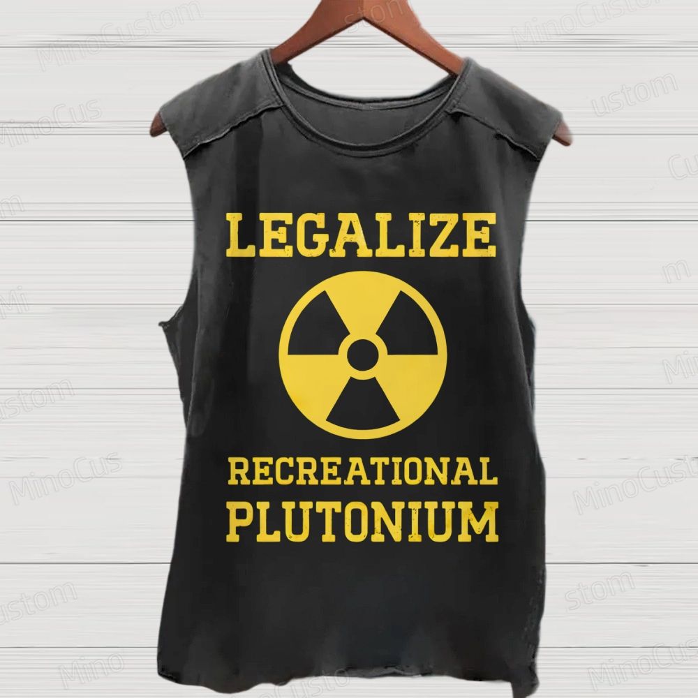 Legalize Recreational Plutonium Geek Washed Vest 