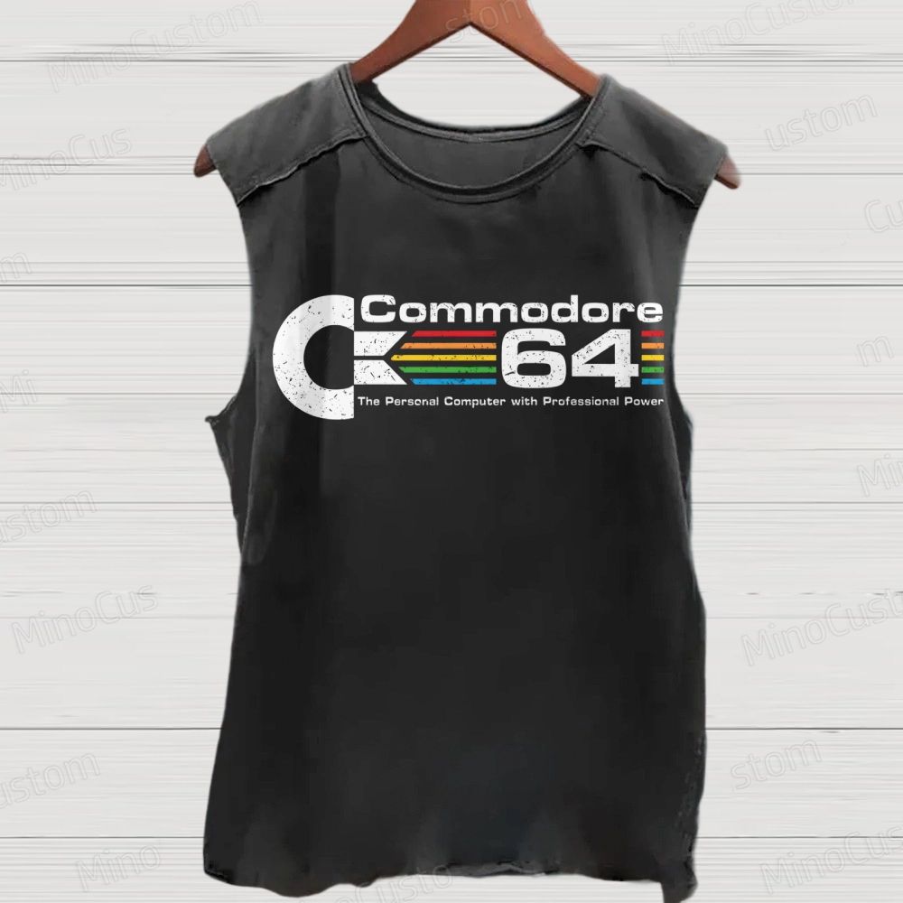 Commodore 64 Nerd Washed Vest 