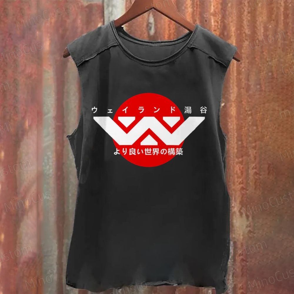 Cyberpunk Edgerunners “Weirdo Yakuza” Sleeveless Washed Tank Top
