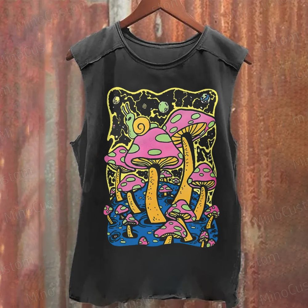Mushroom World Washed Tank Top