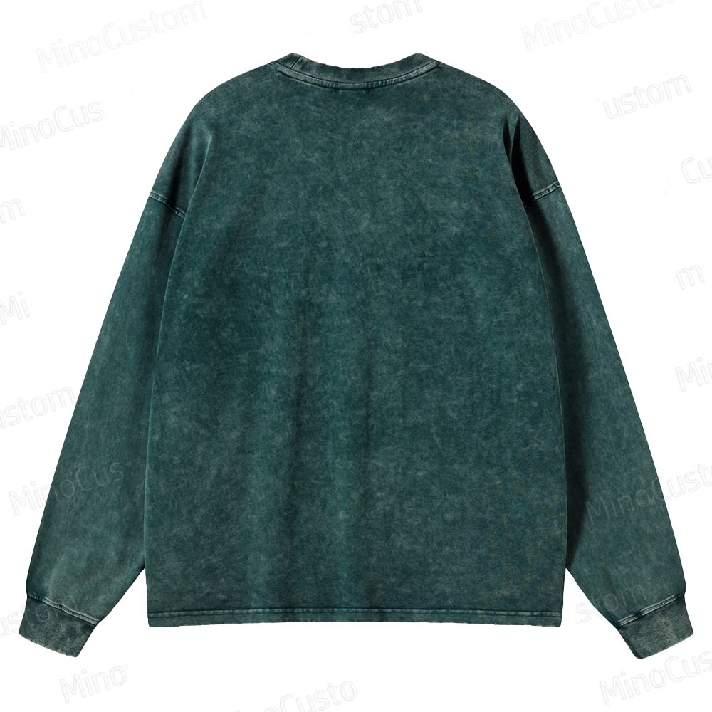 Metal Gear Solid 3: Snake Eater Retro Game Graphic Washed Vintage Long - Sleeve T - Shirt