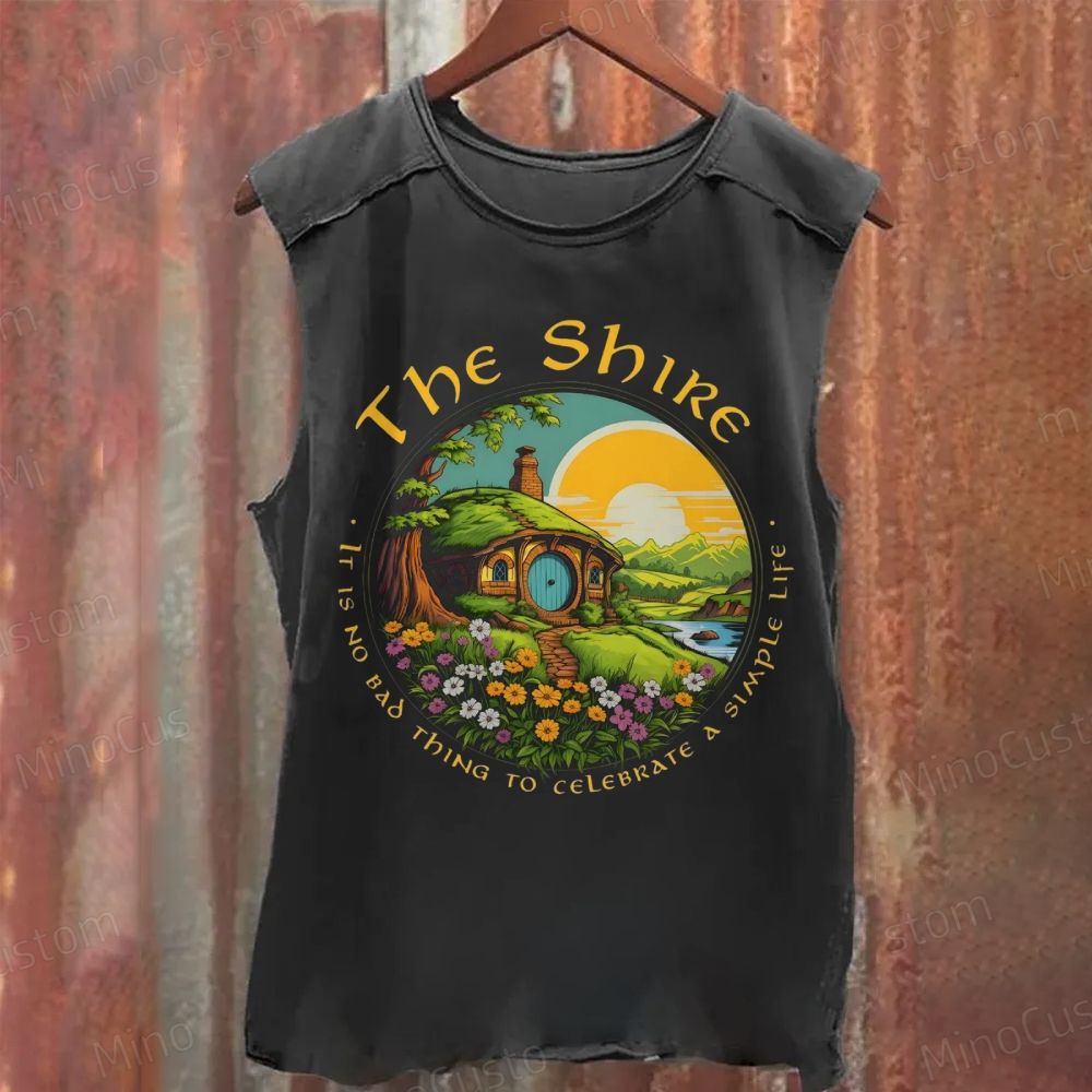 The Lord of the Rings The Shire Graphic Sleeveless Washed Tank Top