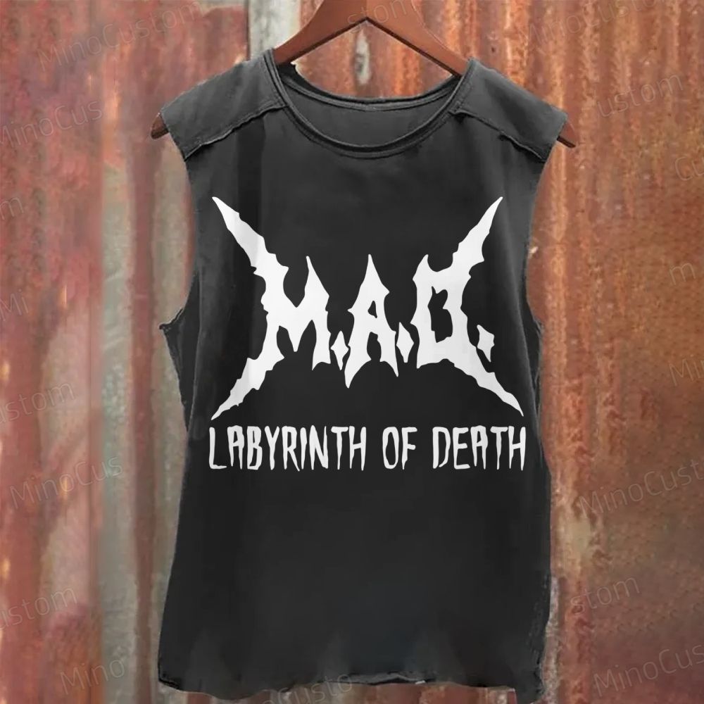 Labyrinth Of Death -Washed Tank Top 