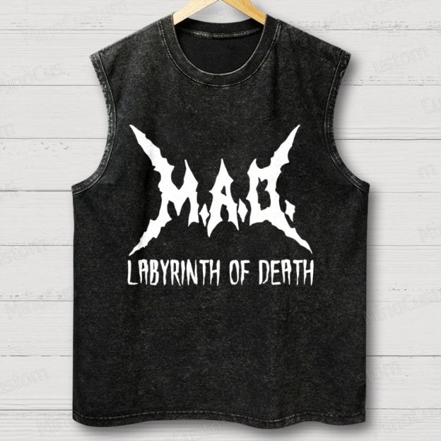 Labyrinth Of Death Washed Tank Top 