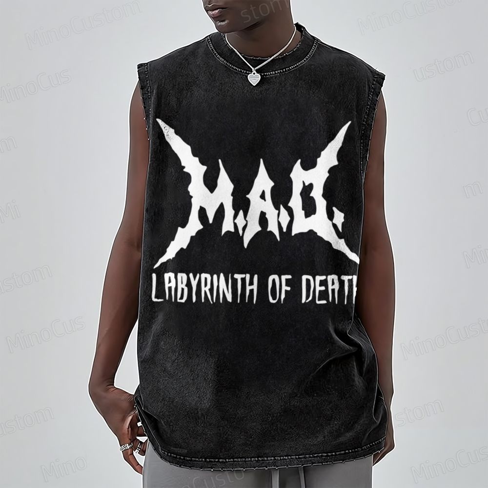 Labyrinth Of Death Washed Tank Top 