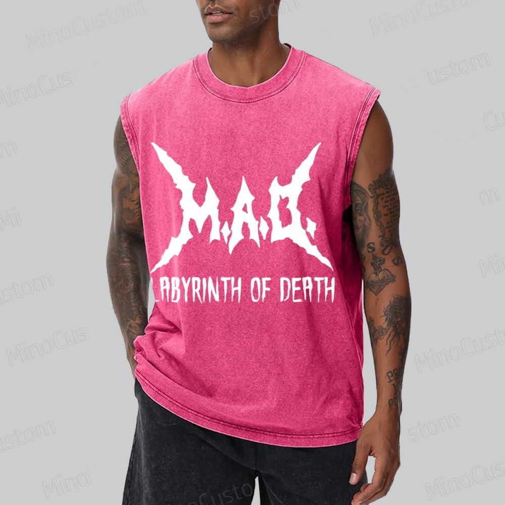 Labyrinth Of Death Washed Tank Top 