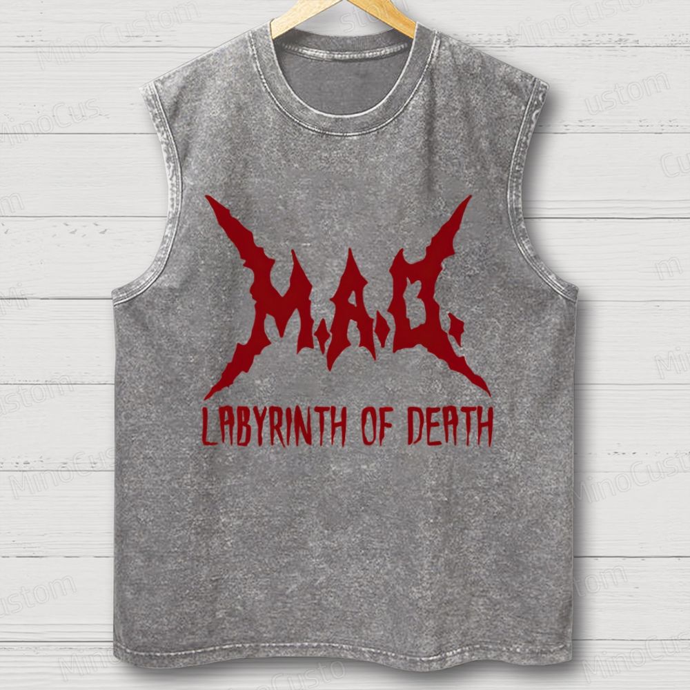 Labyrinth Of Death Washed Tank Top 