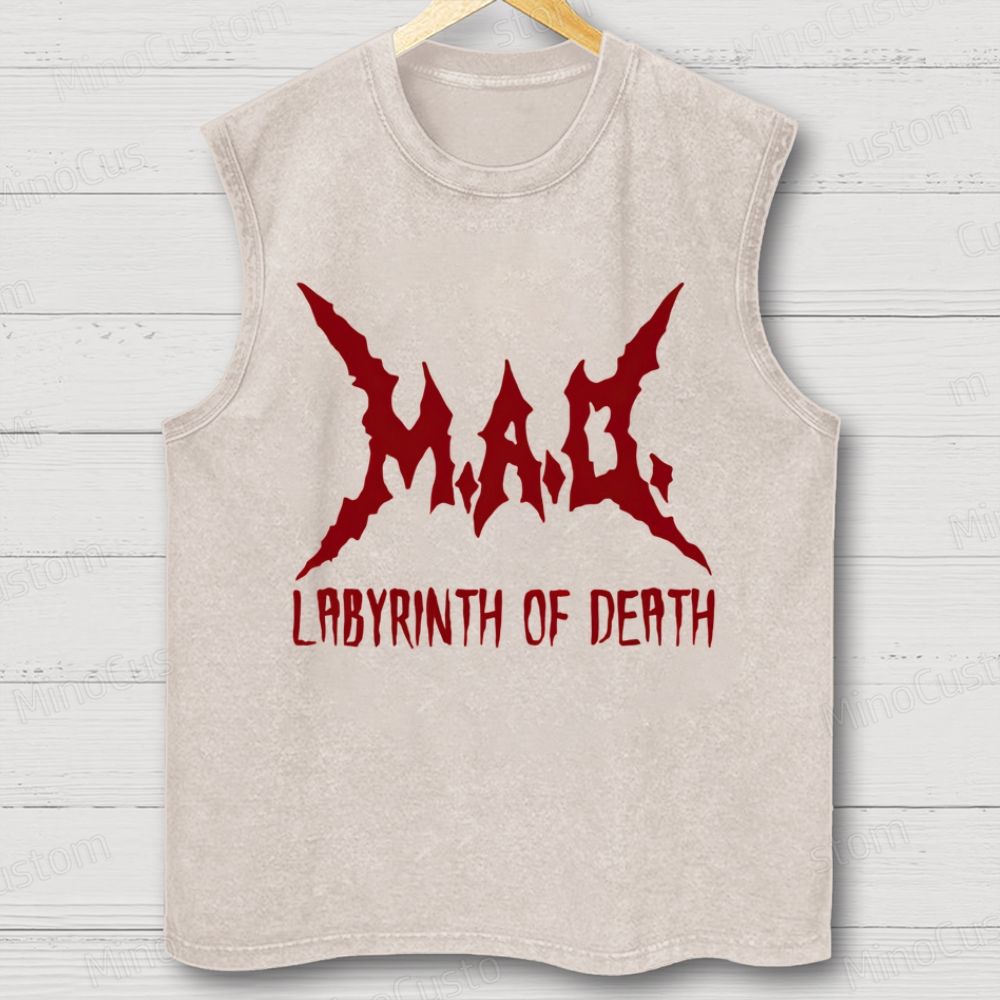 Labyrinth Of Death Washed Tank Top 