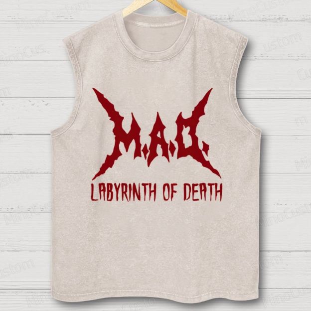 Labyrinth Of Death Washed Tank Top 