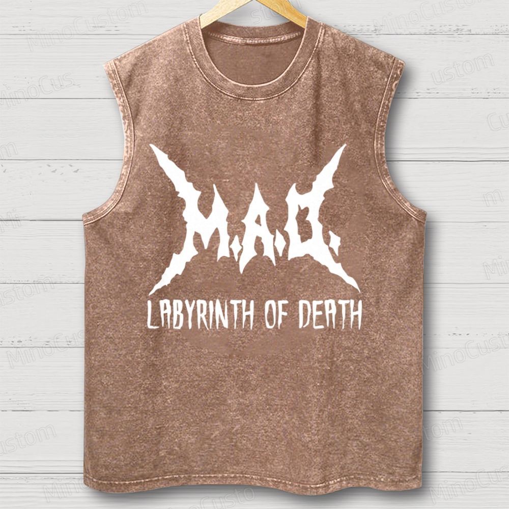 Labyrinth Of Death Washed Tank Top 