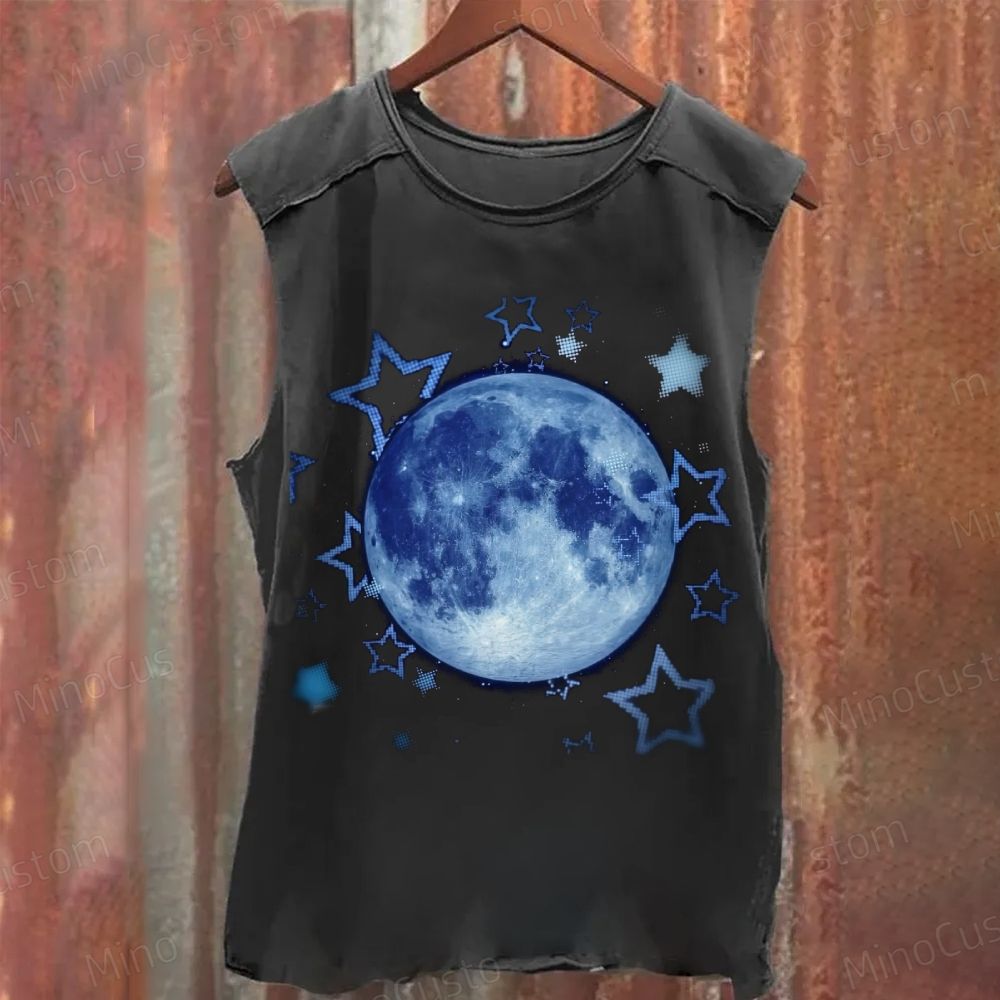 Moon Stars Washed Tank Top 