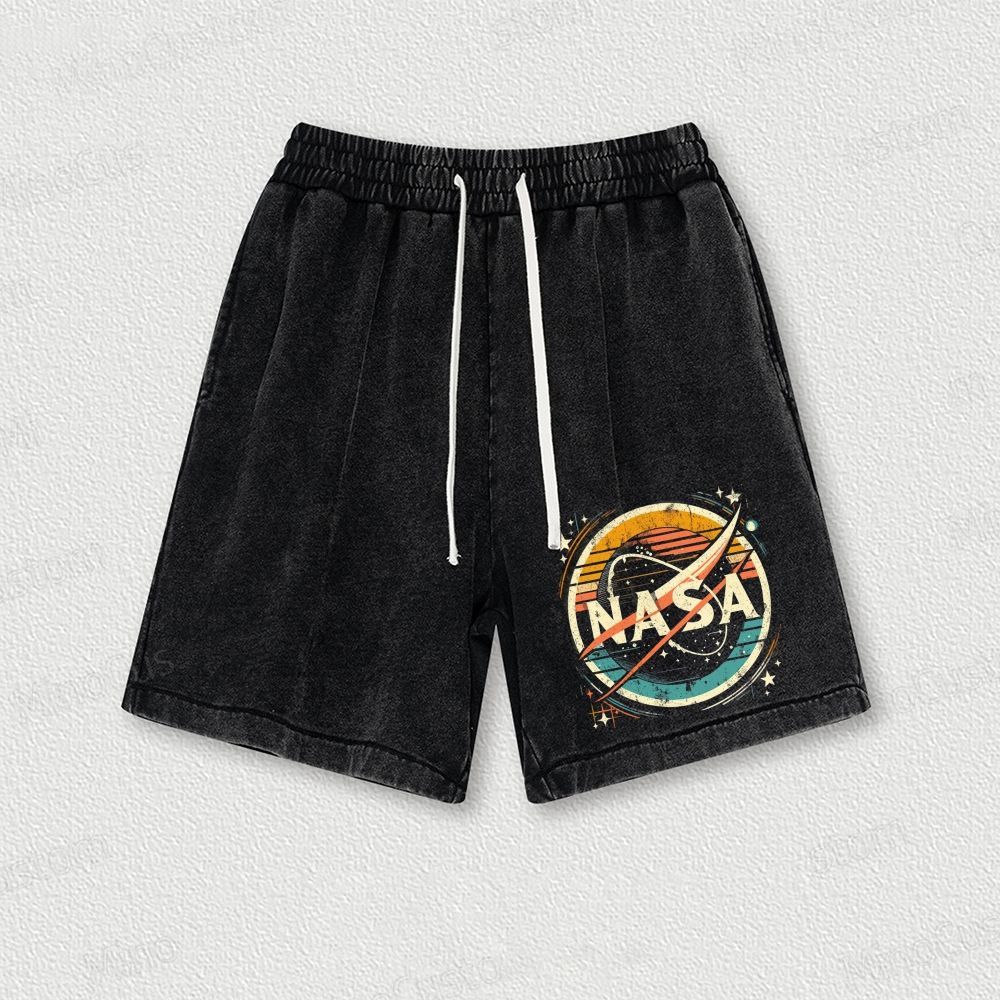 Nasa Washed Vintage Shorts