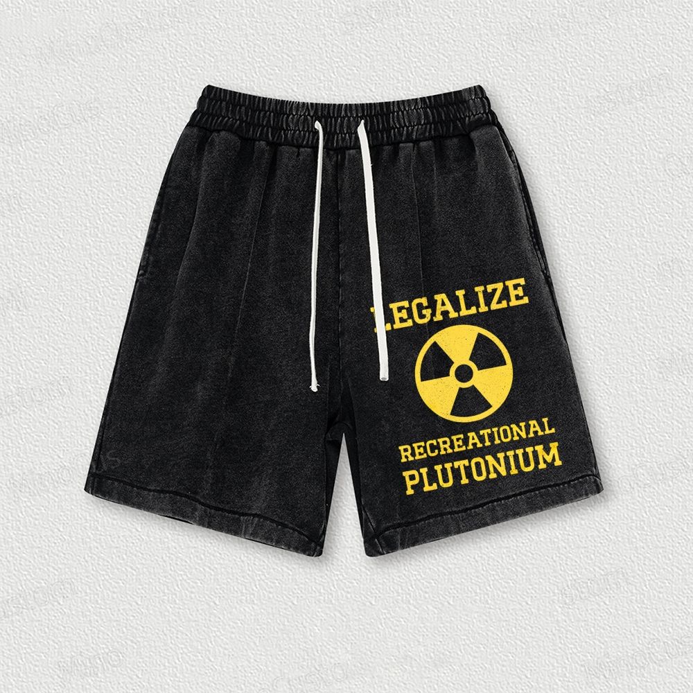  Legalize Recreational Plutonium Washed Vintage Shorts