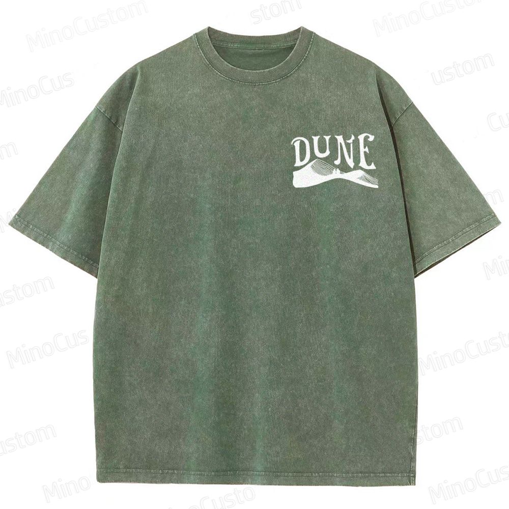 “ARRAKIS – Desert Planet Tribute” Sci-Fi Line Art Graphic Washed T-Shirt