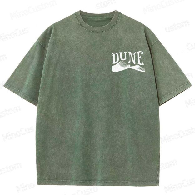 “ARRAKIS – Desert Planet Tribute” Sci-Fi Line Art Graphic Washed T-Shirt