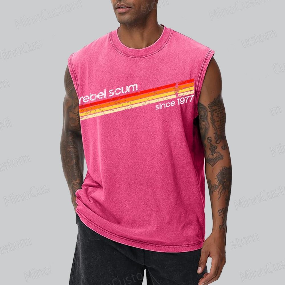 Unisex Rebel Scum 1977 Geek Washed Tank Top