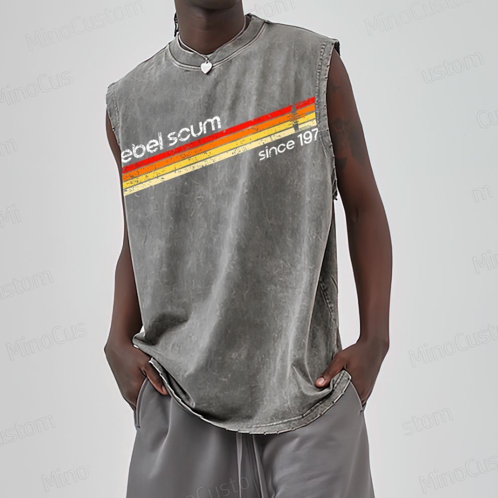 Unisex Rebel Scum 1977 Geek Washed Tank Top