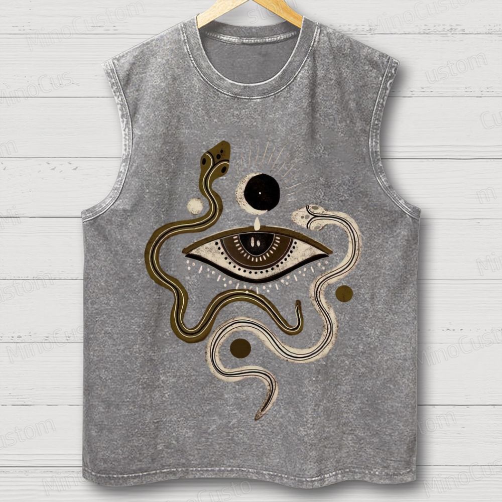 Unisex Wisdom And Temptation Washed Tank Top