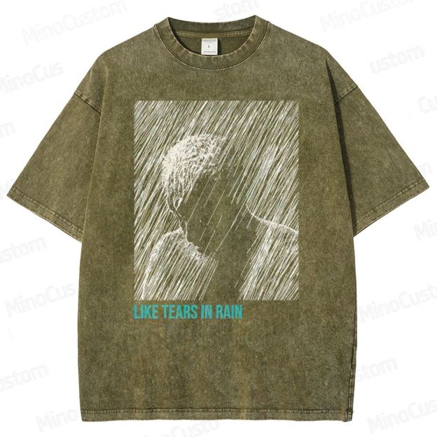 Like Tears In Rain Unisex Fit Washed T-Shirt 