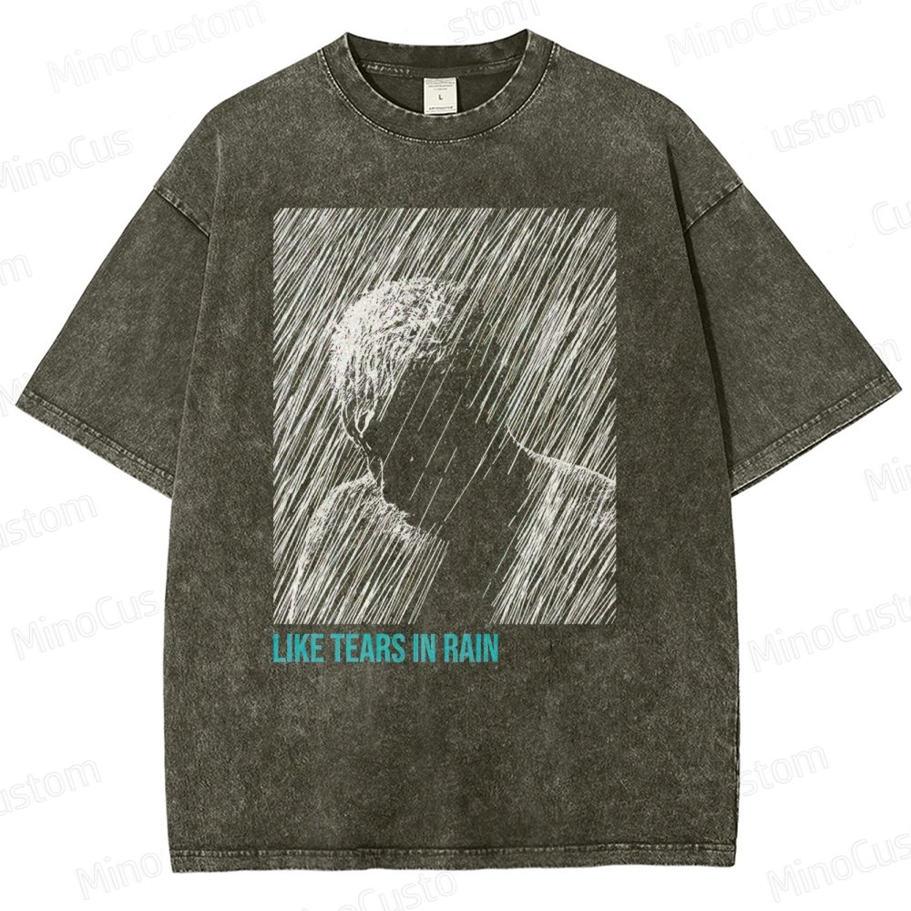 Like Tears In Rain Unisex Fit Washed T-Shirt 