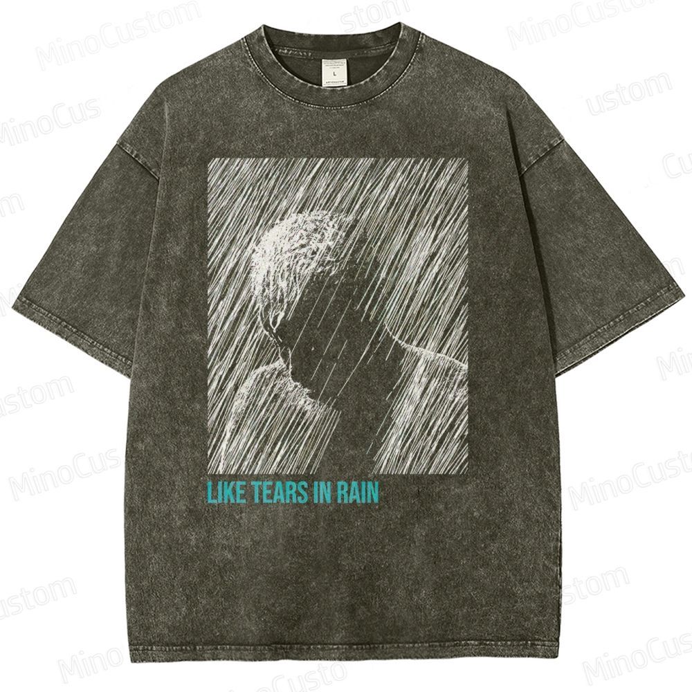 Like Tears In Rain Unisex Fit Washed T-Shirt 