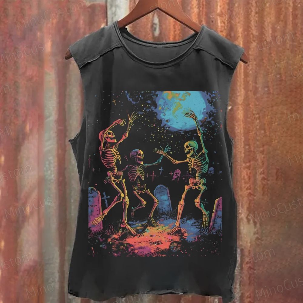 Dancing Pastel Goth Washed Tank Top