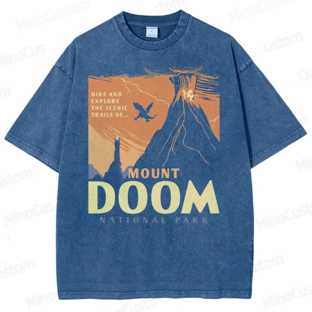 Mount Doom National Park  Washed T-Shirt