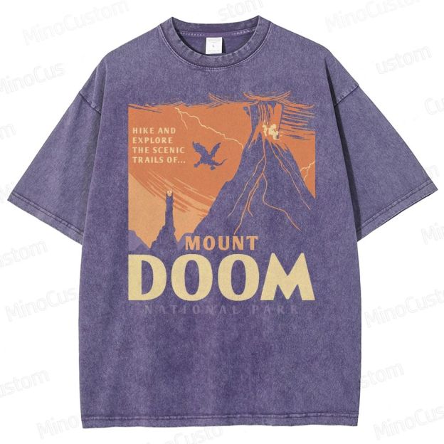 Mount Doom National Park  Washed T-Shirt