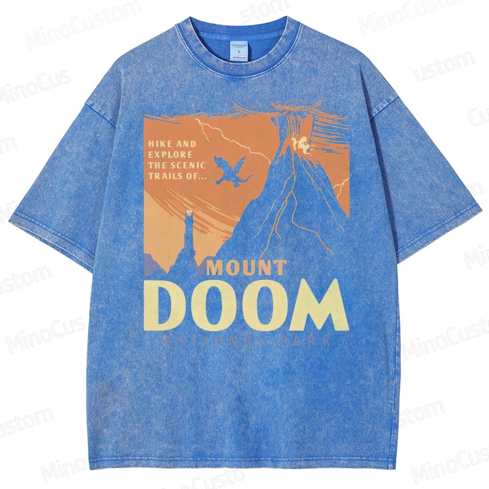 Mount Doom National Park  Washed T-Shirt