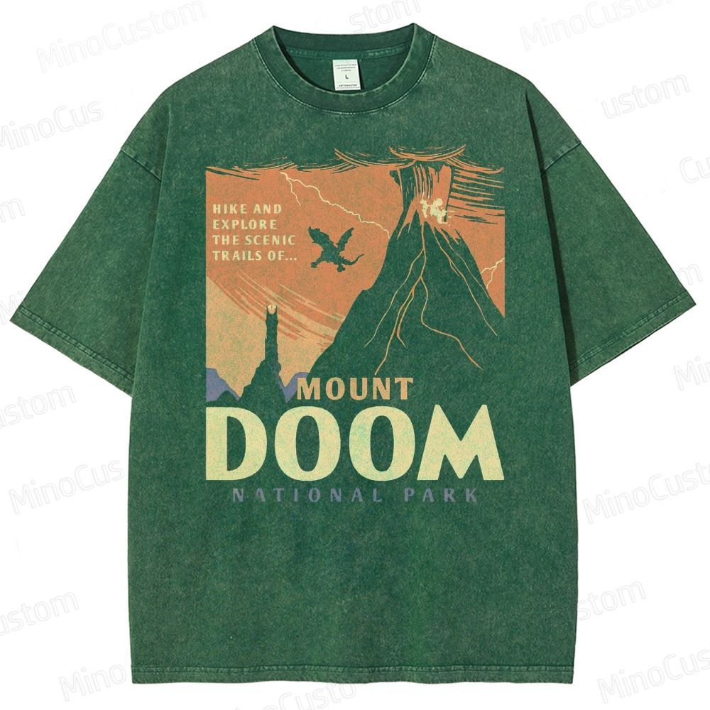 Mount Doom National Park  Washed T-Shirt