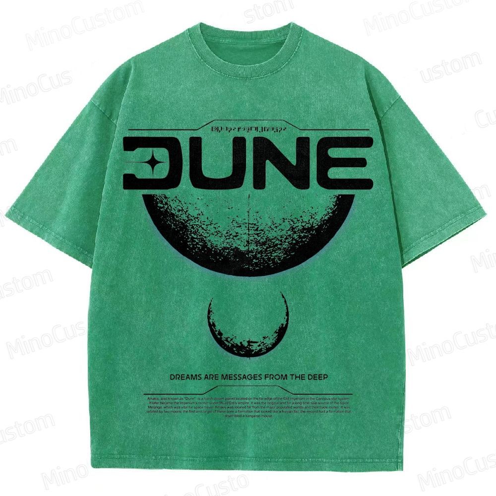 Sci - Fi Quote Dune Graphic Washed T - Shirt