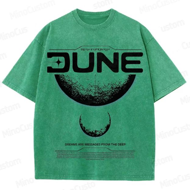 Sci - Fi Quote Dune Graphic Washed T - Shirt