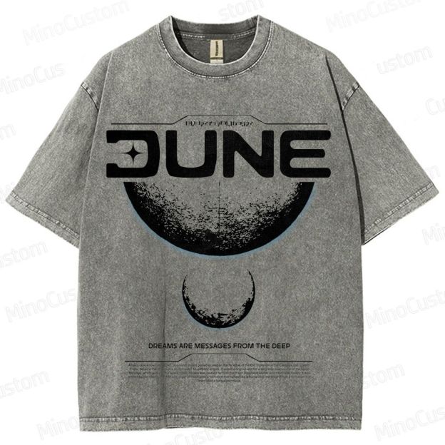 Sci - Fi Quote Dune Graphic Washed T - Shirt