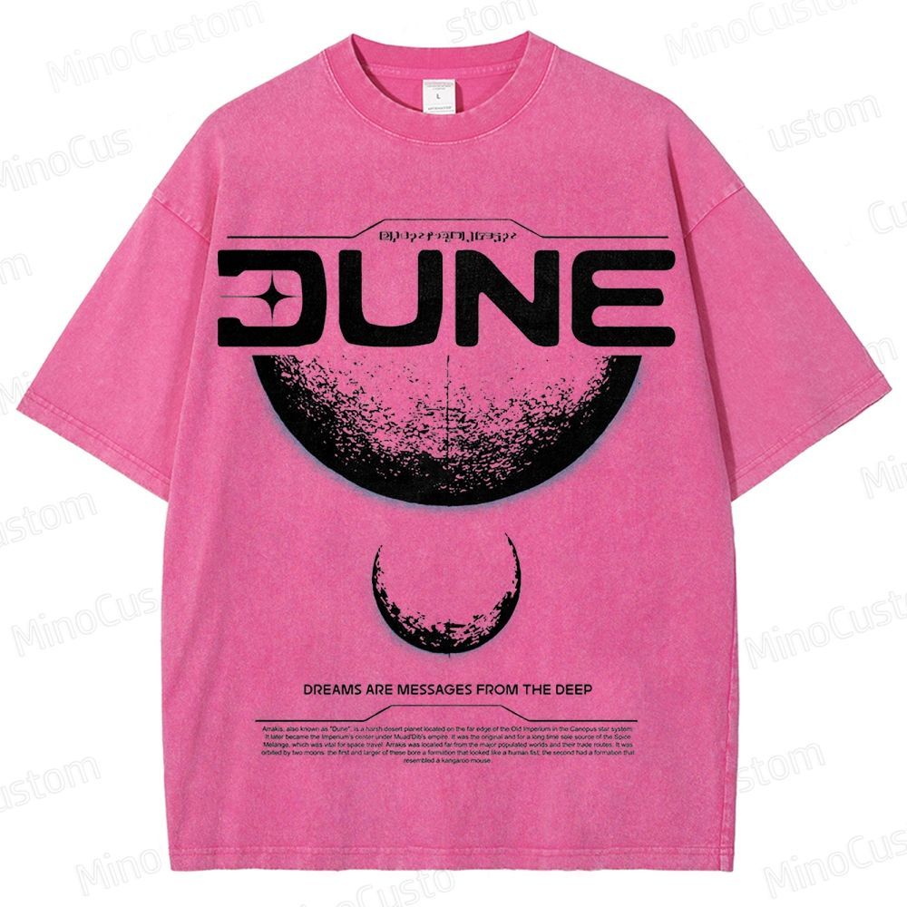 Sci - Fi Quote Dune Graphic Washed T - Shirt