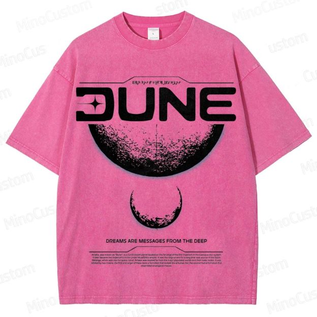Sci - Fi Quote Dune Graphic Washed T - Shirt