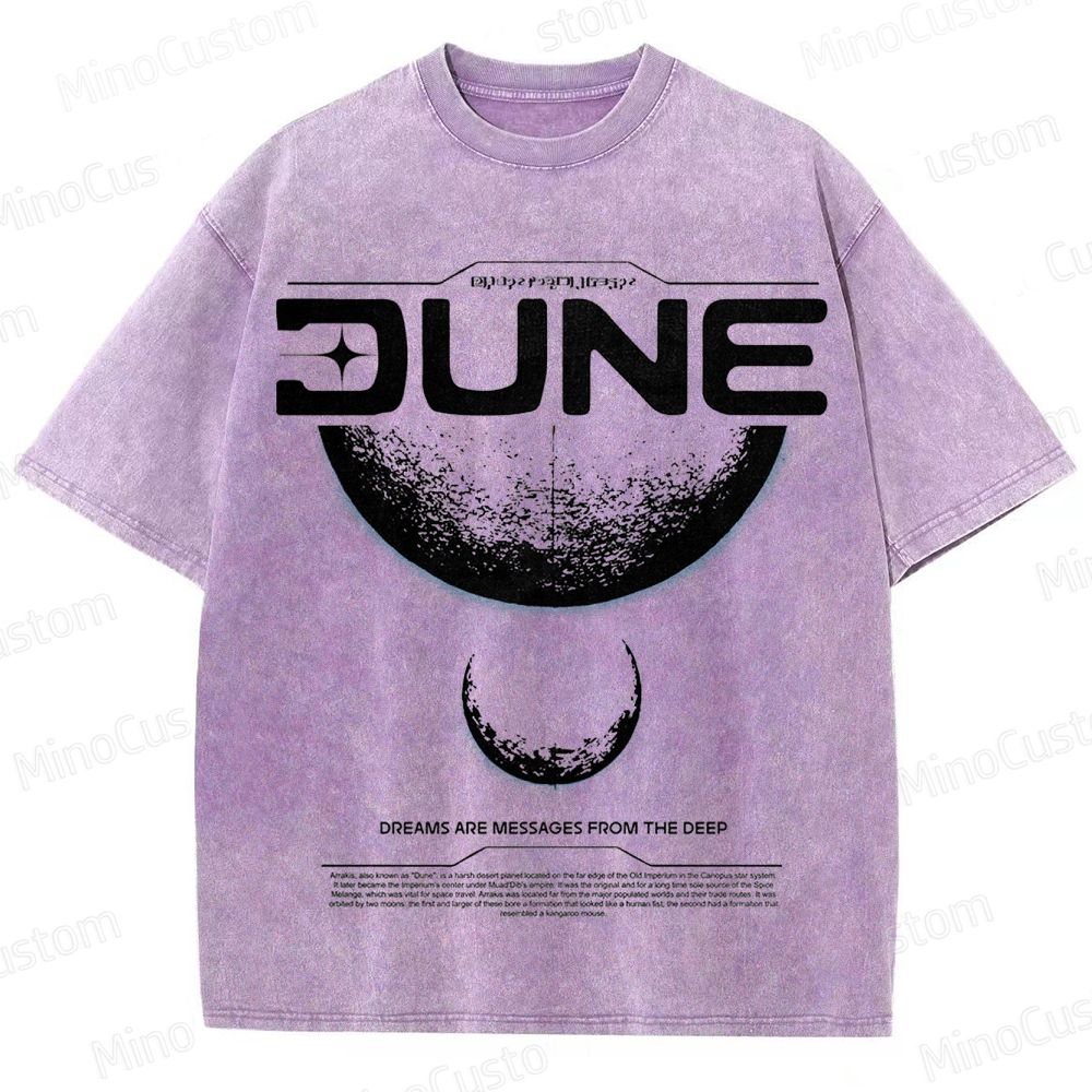 Sci - Fi Quote Dune Graphic Washed T - Shirt