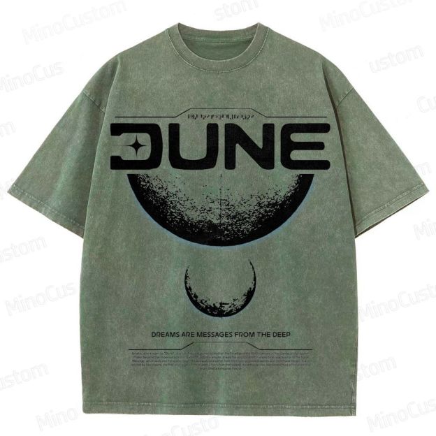 Sci - Fi Quote Dune Graphic Washed T - Shirt
