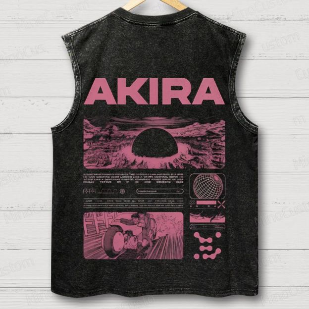 Destruction lll Unisex Washed Tank Top