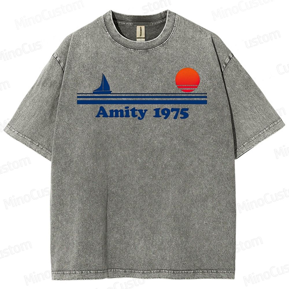 Unisex Fit Amity 1975 Washed T-Shirt 