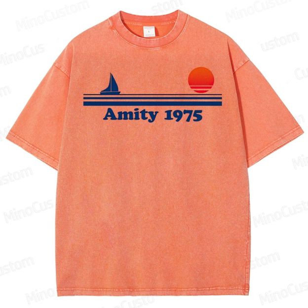 Unisex Fit Amity 1975 Washed T-Shirt 