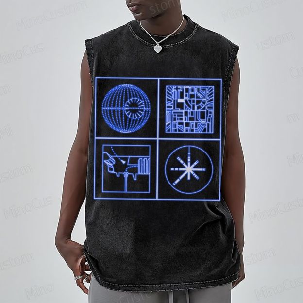 Death Star Plans Unisex Washed Tank Top