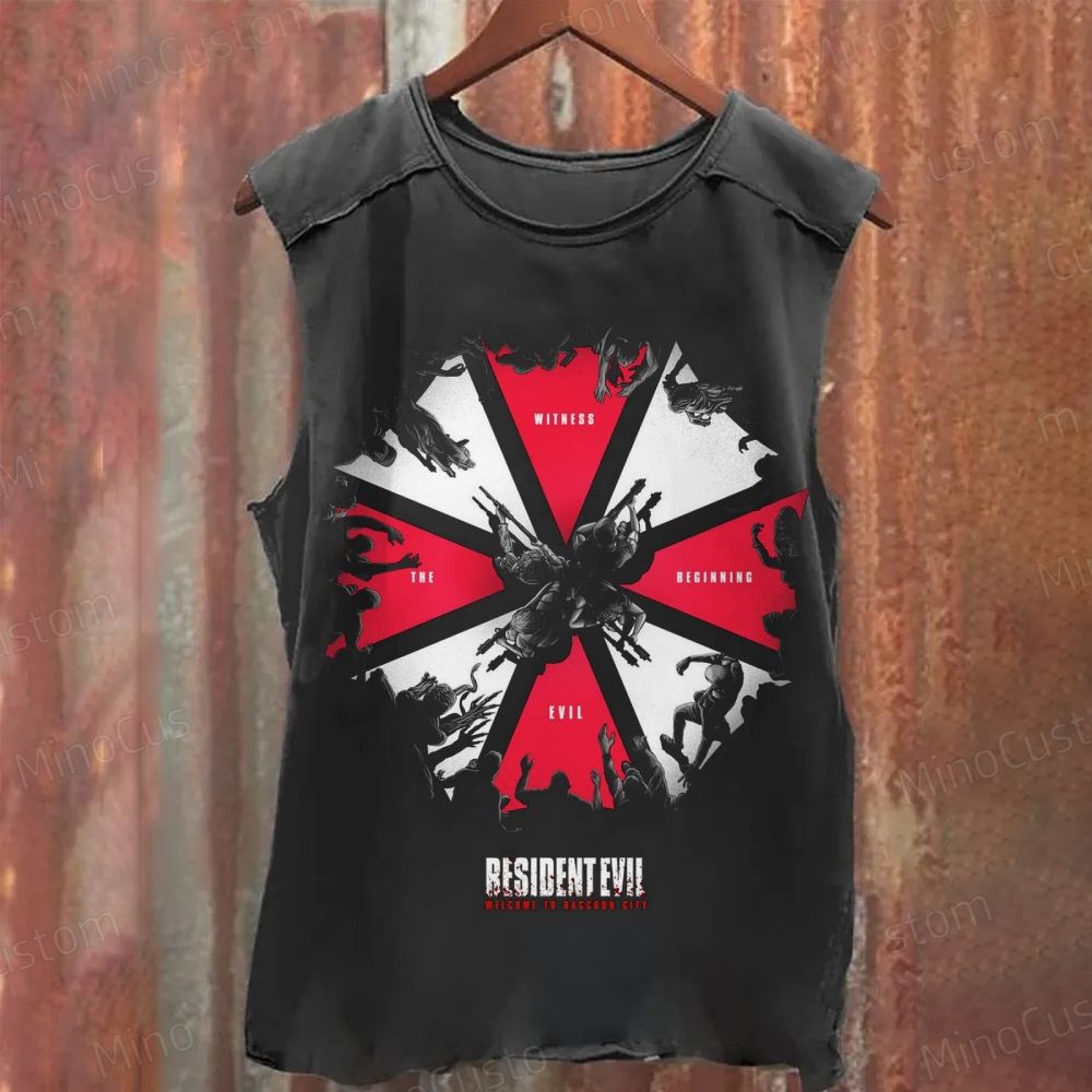 Resident Evil Umbrella Corp Washed Tank Top