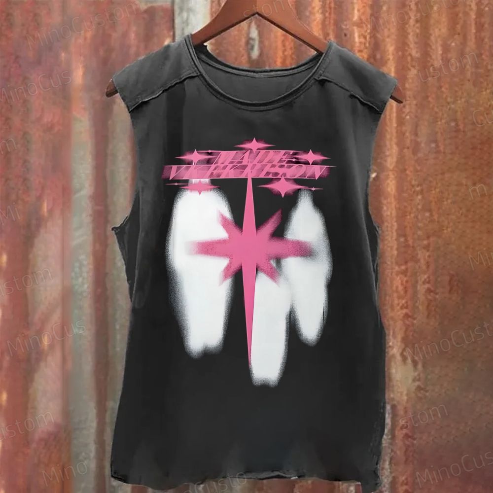 Font Experiments Washed Tank Top