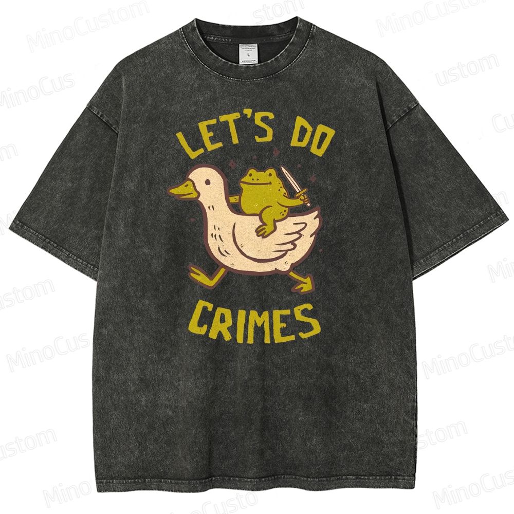 Let's do Crimes Geek Washed T-Shirt