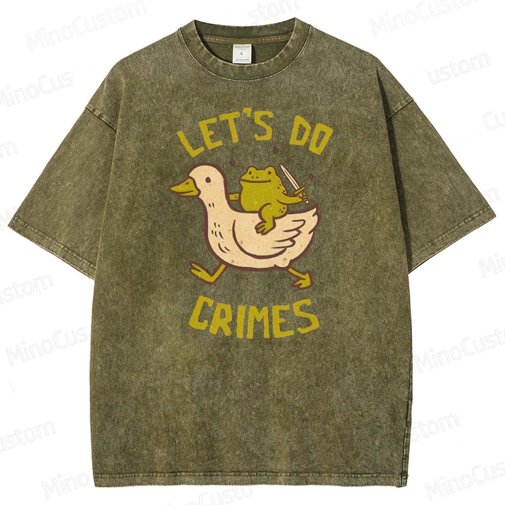 Let's do Crimes Geek Washed T-Shirt
