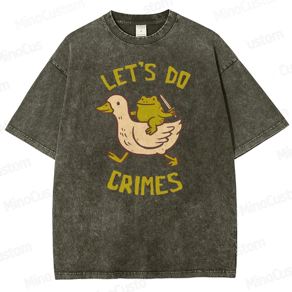 Let's do Crimes Geek Washed T-Shirt